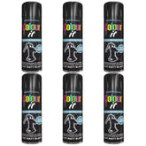 6X Paint Factory Flat Matt Black Spray Paint 250ml Spray Paint